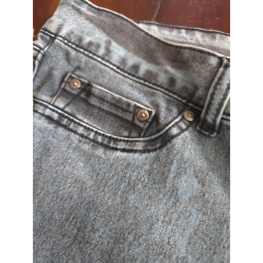 Women's Vintage Lei Plus Size Juniors 17 Teal Blue Acid Wash Stretch Jeggings - Picture 9 of 12